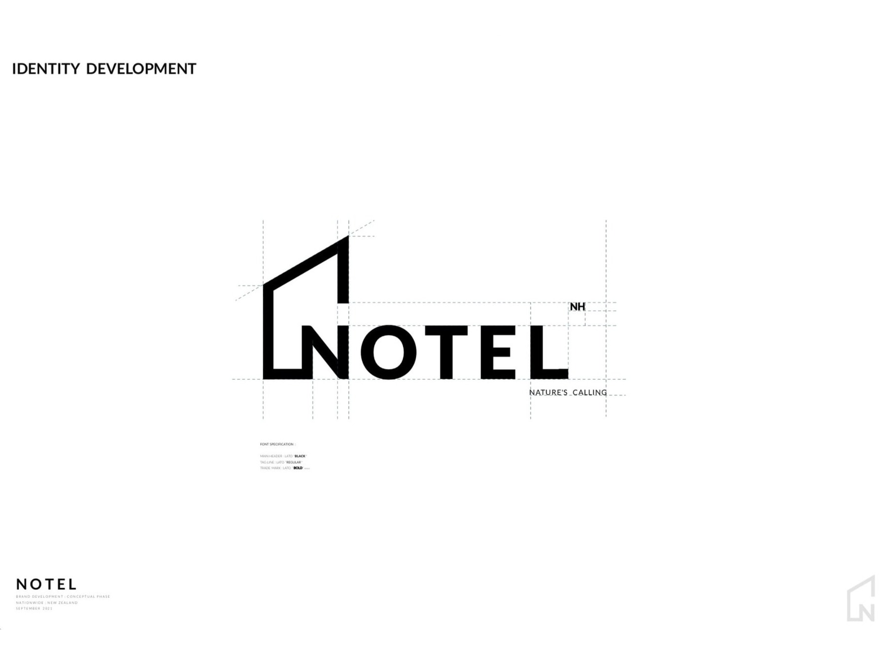 NOTEL identity development – logo construction