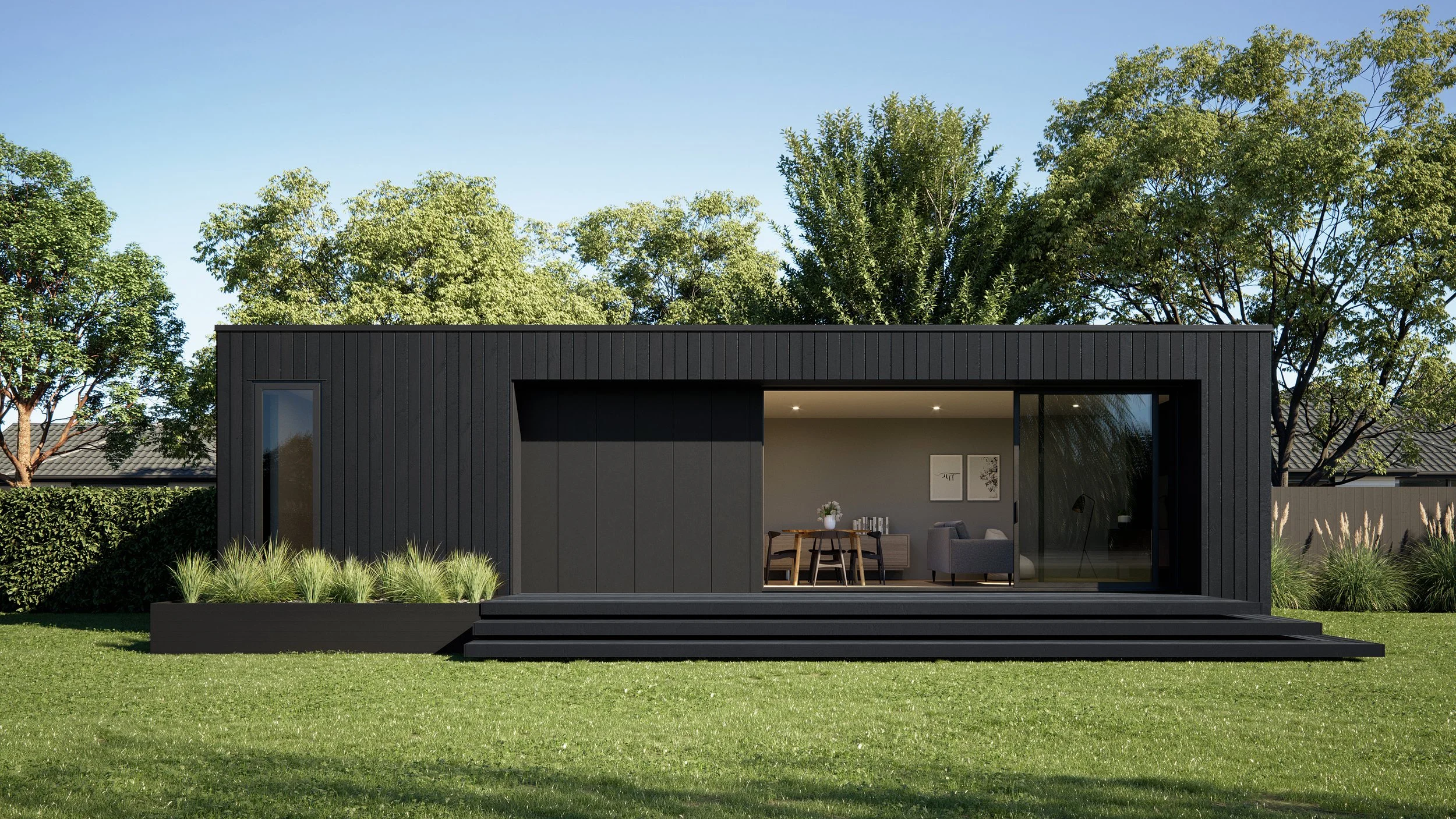 Black clad house study