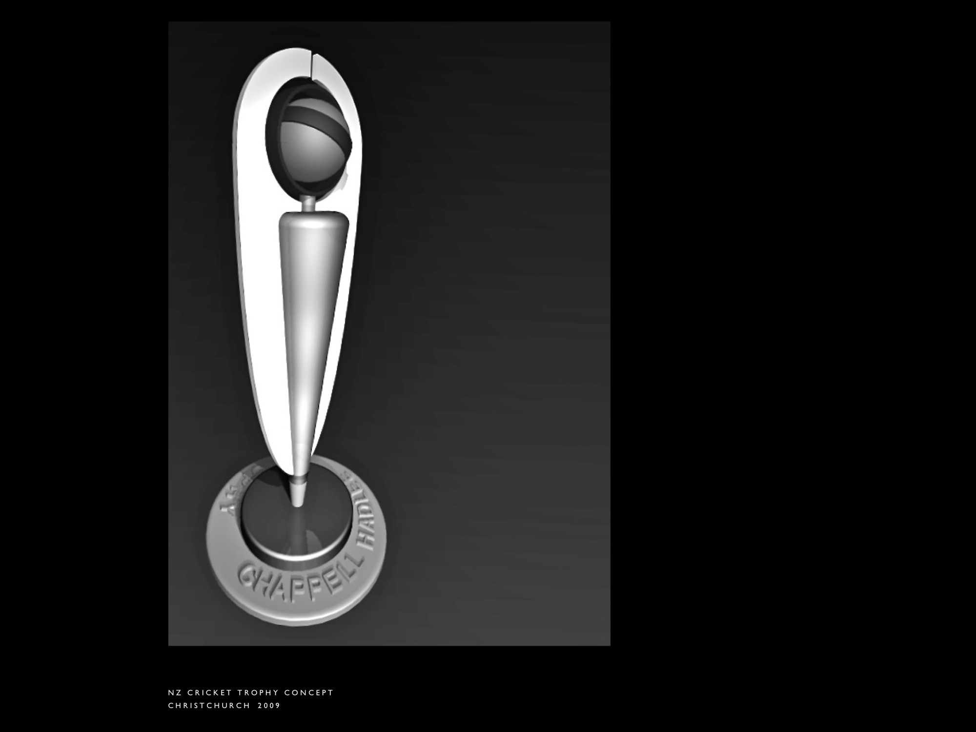 Chappell Hadlee NZ Cricket trophy concept – Christchurch 2009