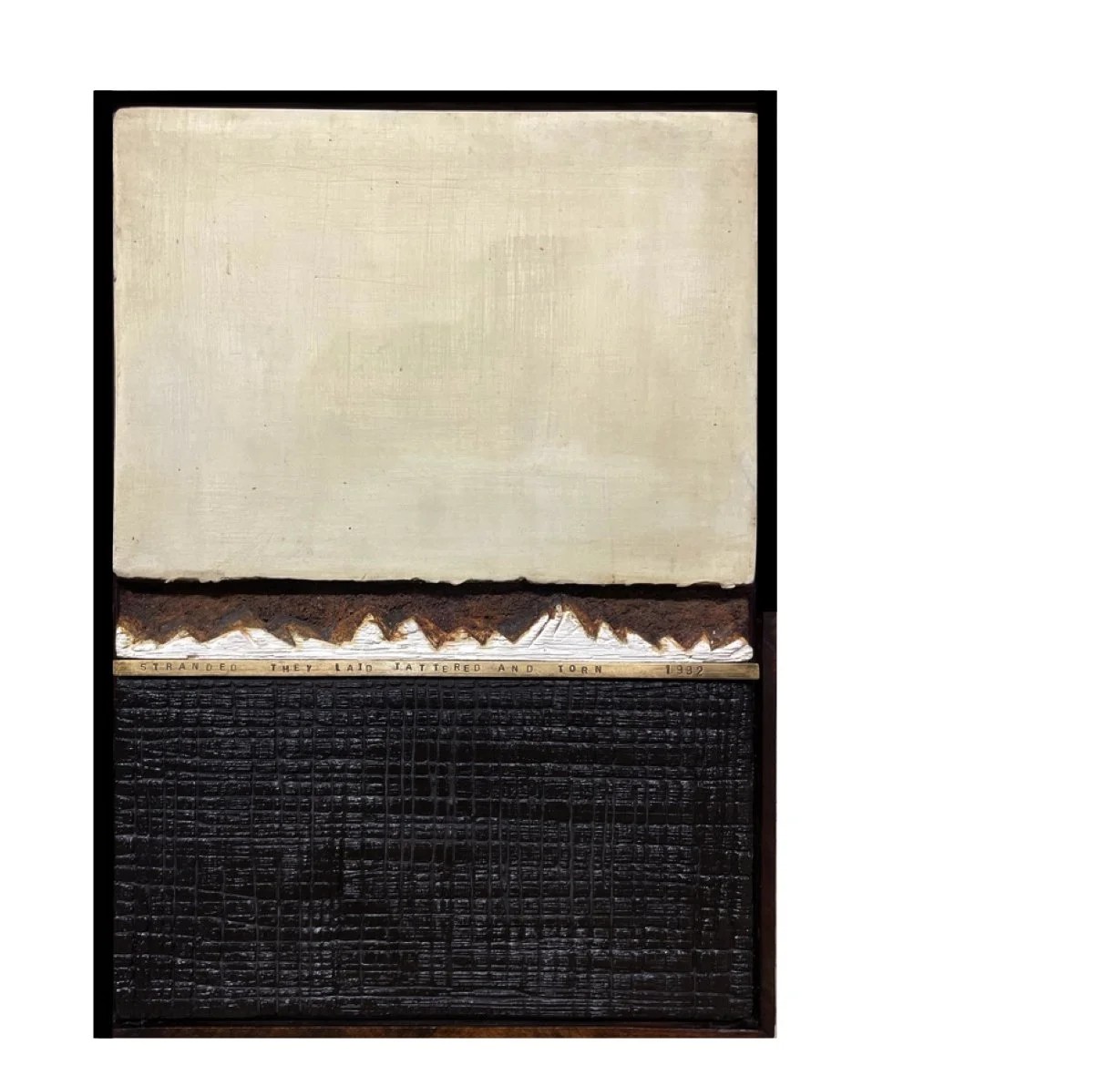 Stranded They Laid – original wall work with brass strip